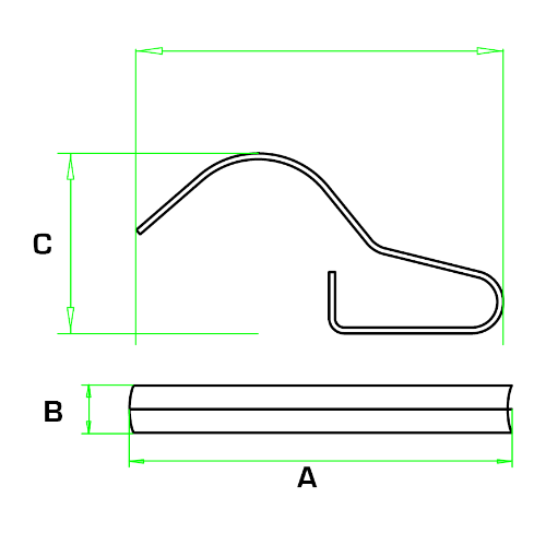 Girder Spring Saddle Dimensions-667